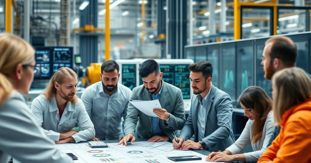 Equipe de production en réunion pour planifier la semaine et savoir les plannings et programmes de production de la semaine