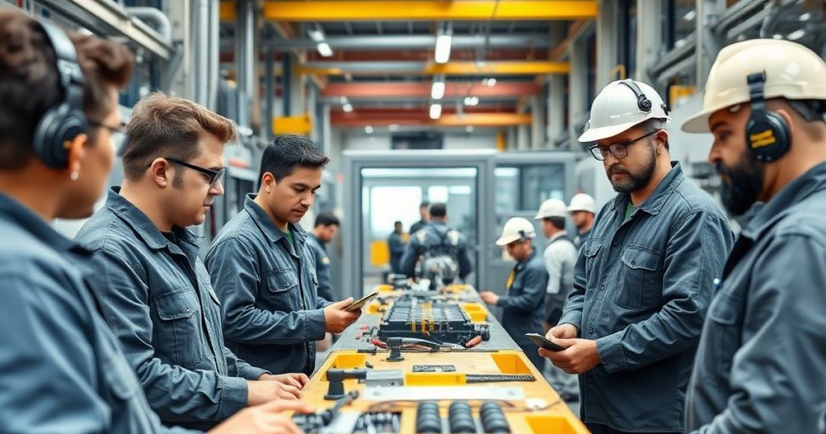 Ouvriers faisiant de la maintenance sur des pièces d'une machine pour optimiser son fonctionnement
